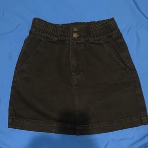 Black Denim Skirt